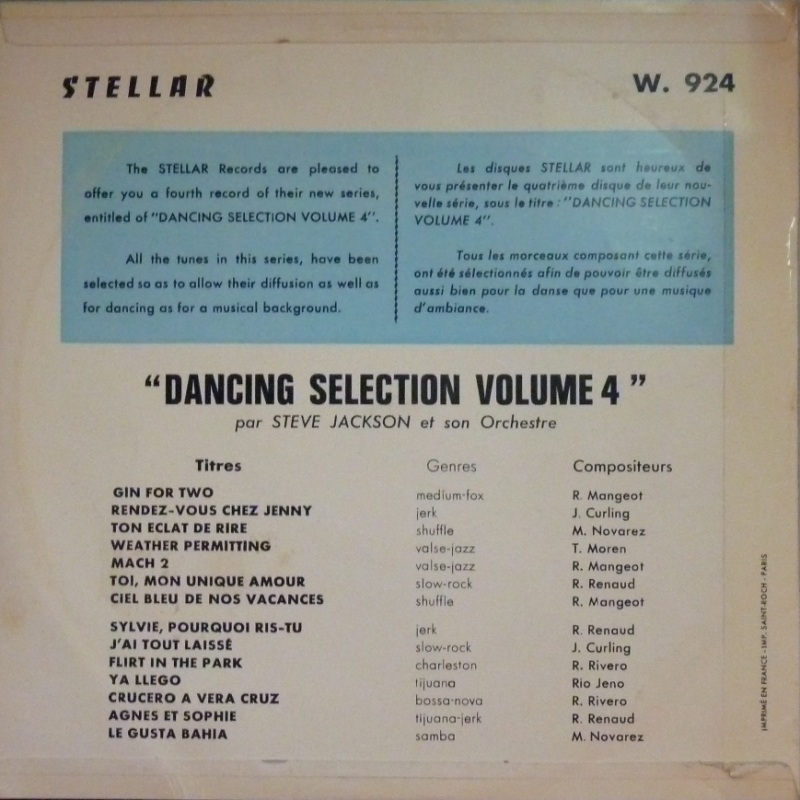 Steve Jackson et son Orchestre - Dancing Selection Volume 4
